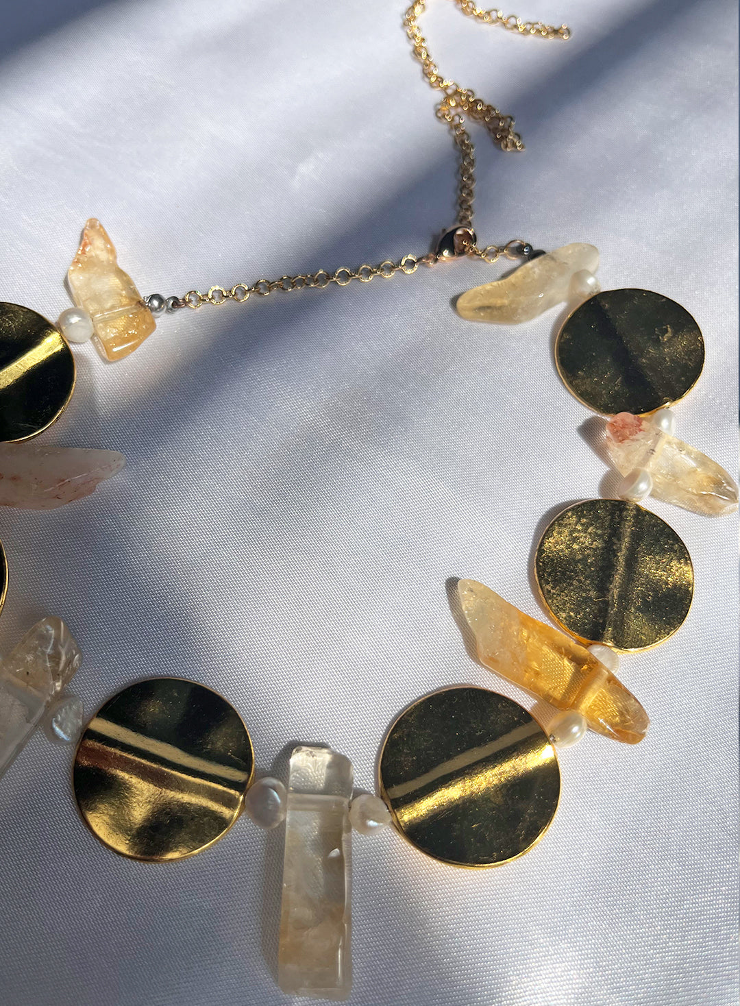 Citrine Plate Necklace