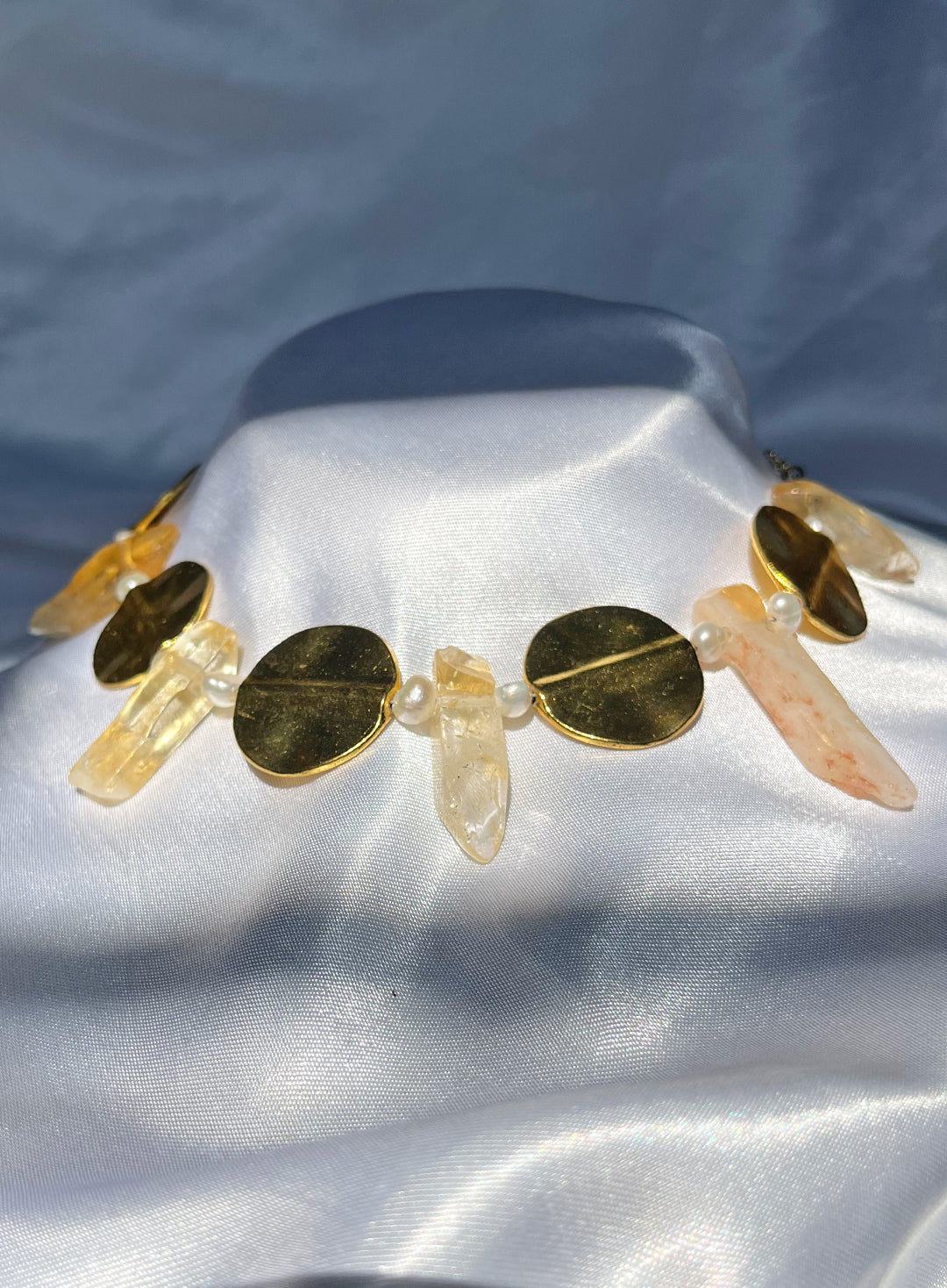 Citrine Plate Necklace