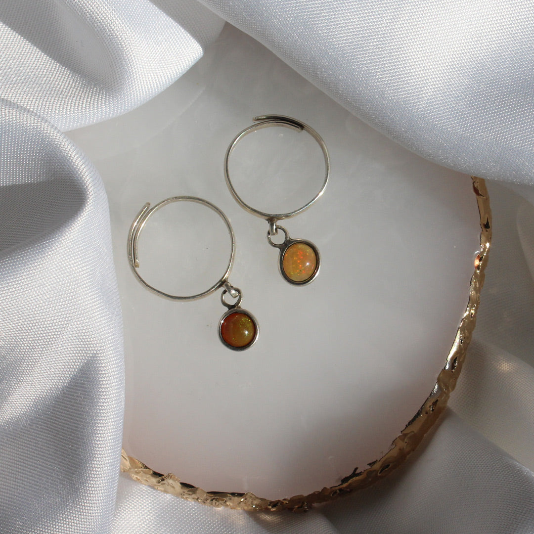 ETHIOPIAN OPAL DROP RINGS